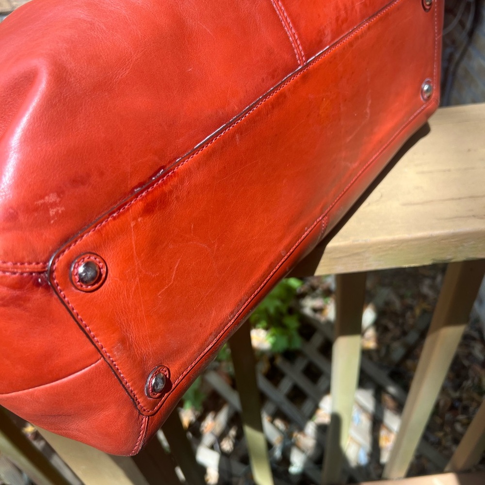 Coach Large vintage pumpkin orange soho. Pleated leather shoulder bag - Picture 8 of 11
